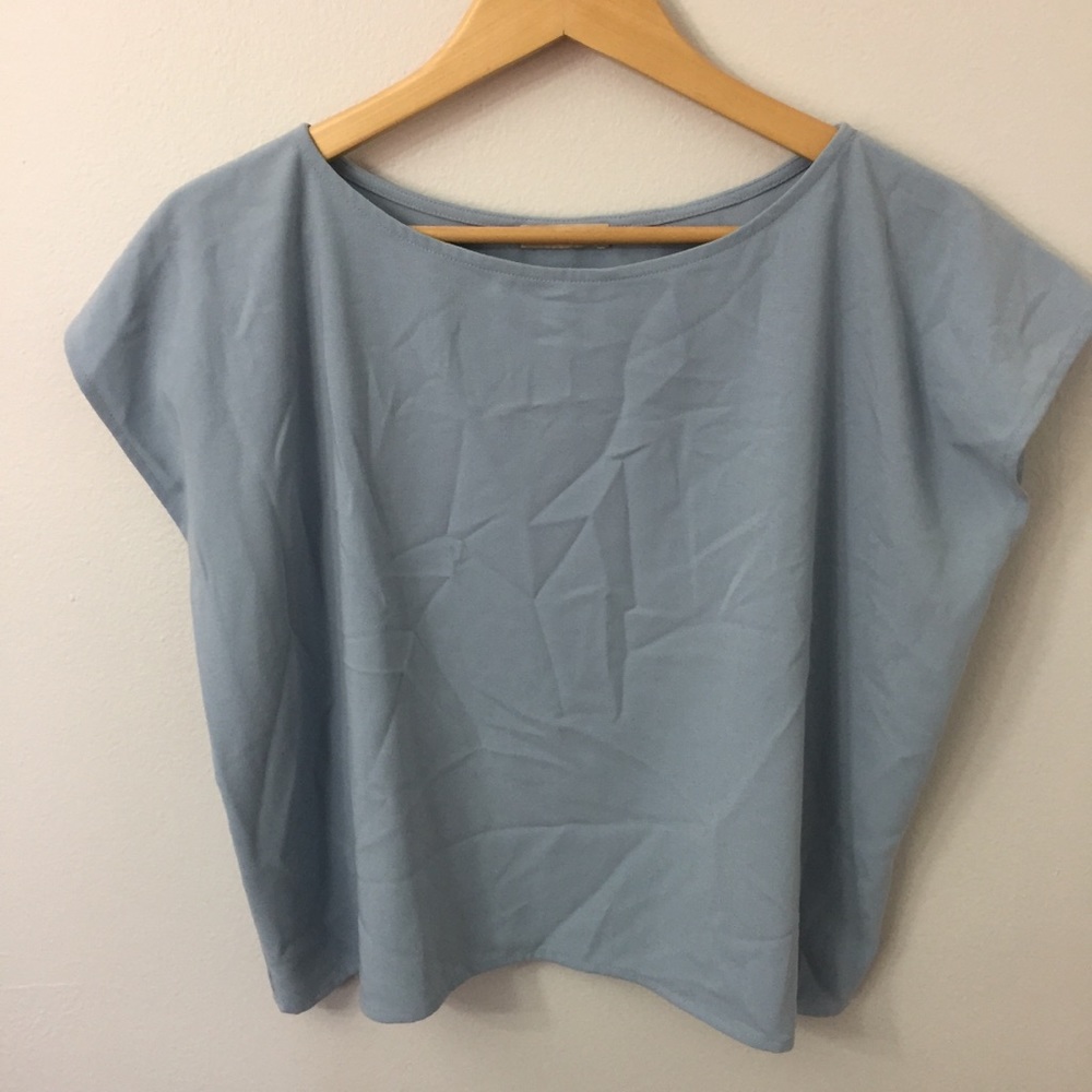 JESSE KAMM Size Medium Large Blue Blouse - Picture 1 of 5